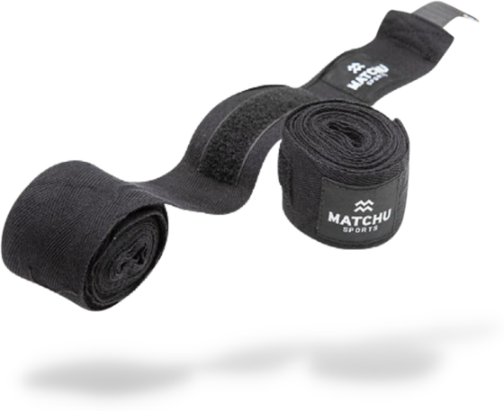 MATCHU SPORTS 2 Boxning bandage - 3,5 M - 3 CM - Svart på