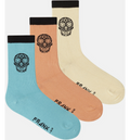 FRANK DANDY 3-pack Scull Ribbed Cotton Socks på