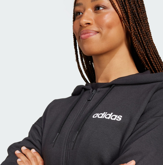 ADIDAS Adidas Essentials Linear Full-zip French Terry Hoodie på
