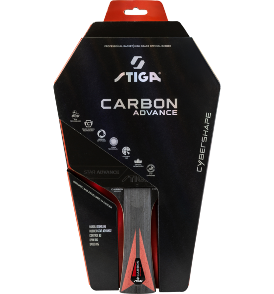 STIGA Bat Carbon Advance Cybershape på