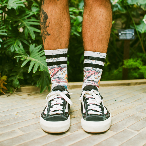 AMERICAN SOCKS Black Magic - Mid High på