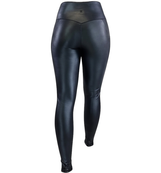 SHE DID Black Shine Tights på