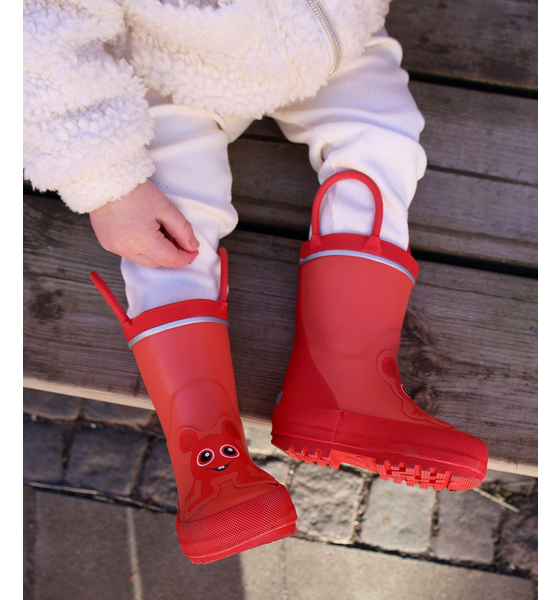 VINCENT SHOES Bobbo Red Rubberboot på
