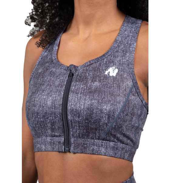 GORILLA WEAR Camilla Zip-front Sports Bra på