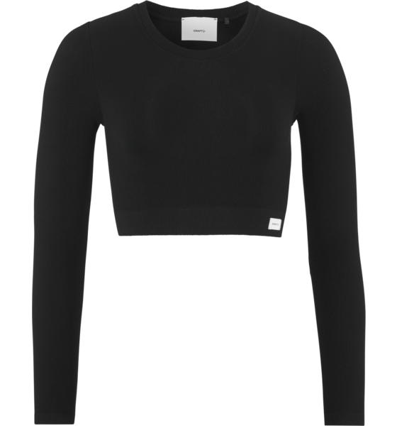 CRAFT Collective Rib Cropped Ls Top W på