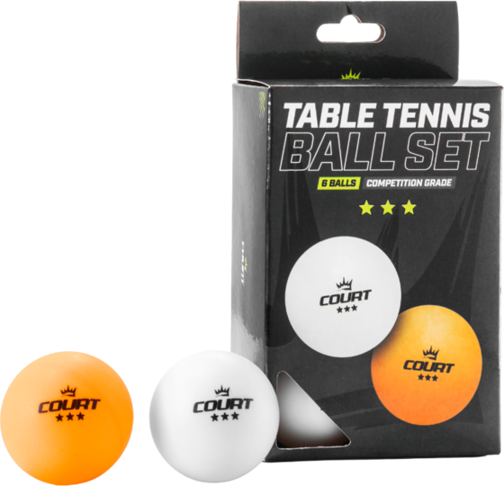 GYMSTICK Court Pingisbollset 3-star 6st på