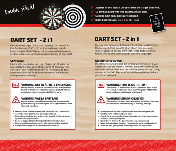 SPORTME Dart Set - 2 I 1 på