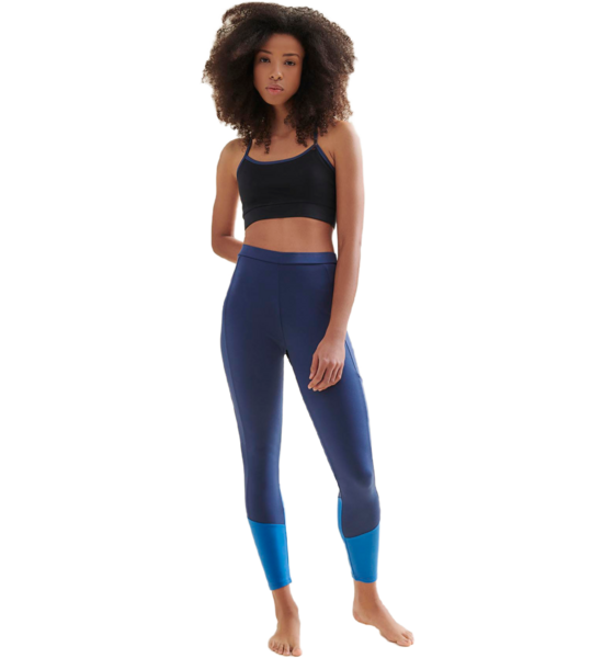 WELLICIOUS Easy Colour Block Leggings - Deep Night Blue/shoreline Blue på