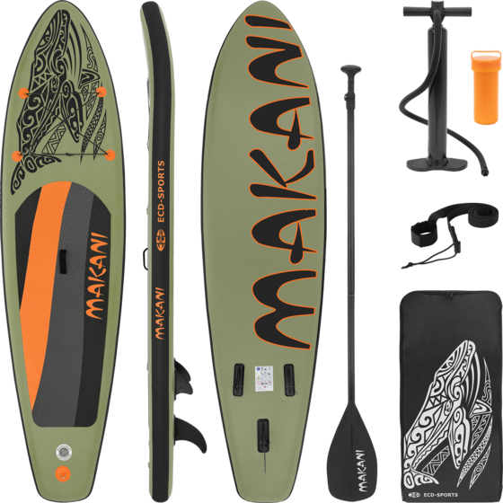 ECD GERMANY Ecd Germany Inflatable Stand Up Paddle Board Makani 320 X 80 X 15 Cm Olive Pvc Sup Board Set Up på