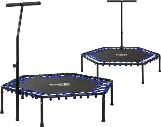 B2X Fitness Trampoline With Handle 127 Cm Neo-sport - Hexagonal Blue på