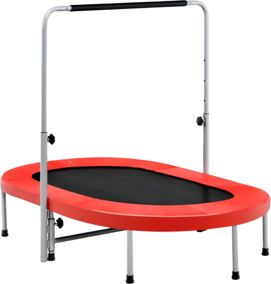 NORTHIX Foldable Fitness Trampoline With Adjustable Handle, Red, 150kg Capacity på