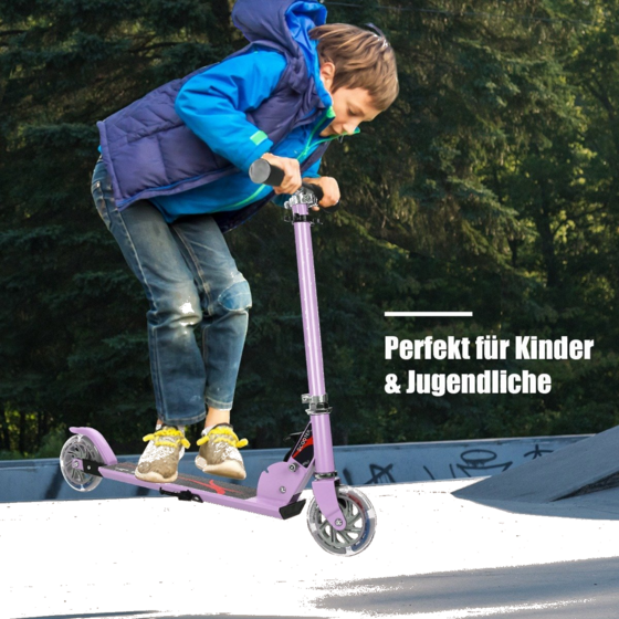 NORTHIX Foldable Height-adjustable Children's Scooter With 2 Flashing Wheels For Children Aged 4 And Over Pu på