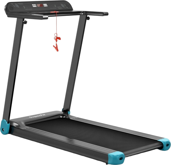 B2X Folding Home Treadmill With Bluetooth Speaker Led Display And Device Holder Navy Blue på