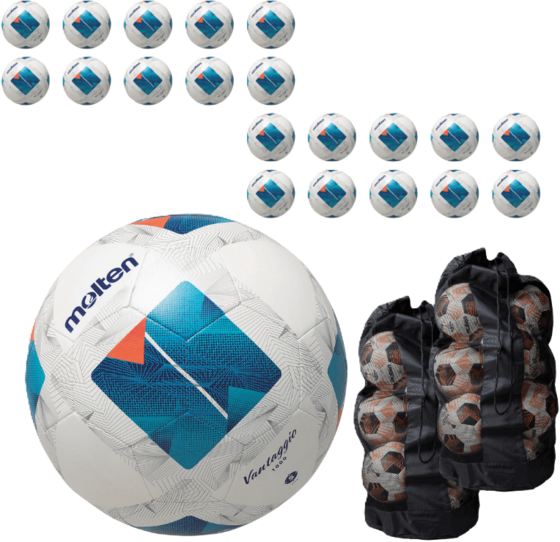MOLTEN Fotboll 1000 3 + Bollsäckar på