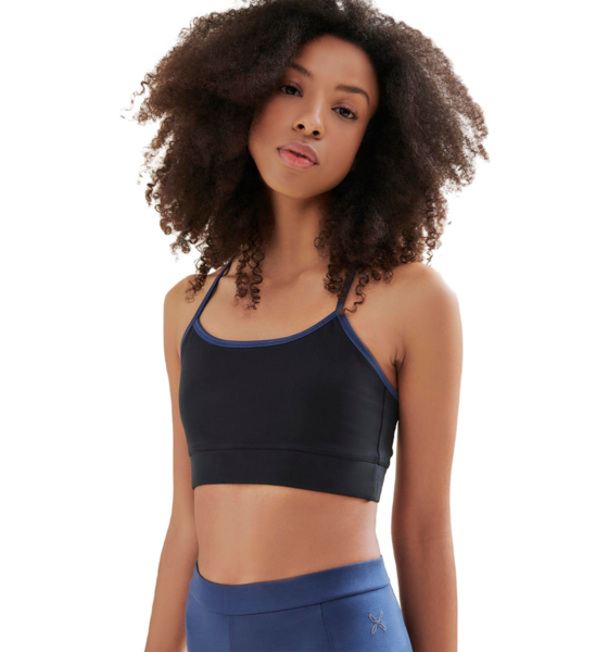 WELLICIOUS Fresher Cropped Tank - Caviar Black/sea Green på