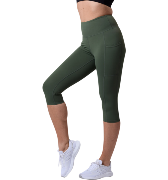 CLN ATHLETICS Fuse 3/4 Pocket Tights Moss Green på