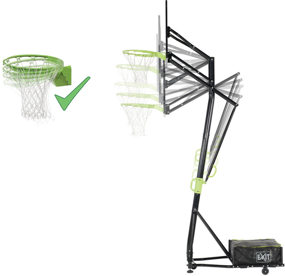 EXIT Galaxy Portabel Basketkorg På Hjul Med Dunkring på