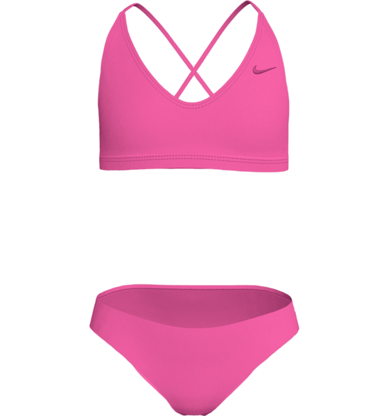 NIKE Girls Solid Lace Up Bikini Set på