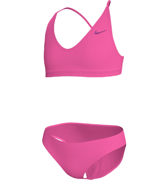 NIKE Girls Solid Lace Up Bikini Set på