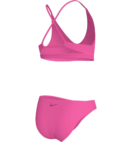 NIKE Girls Solid Lace Up Bikini Set på