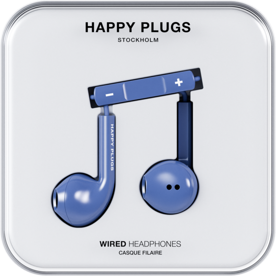 HAPPY PLUGS Happy Plugs Headphone Wired In-ear Usb-c Blue på