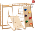 NORTHIX Indoor Jungle Gym Playground With Slide Climbing Wall på