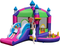 B2X Inflatable Bouncy Castle With Sun Roof Slide Basketball Hoop Ring Toss Game Repair Kit på