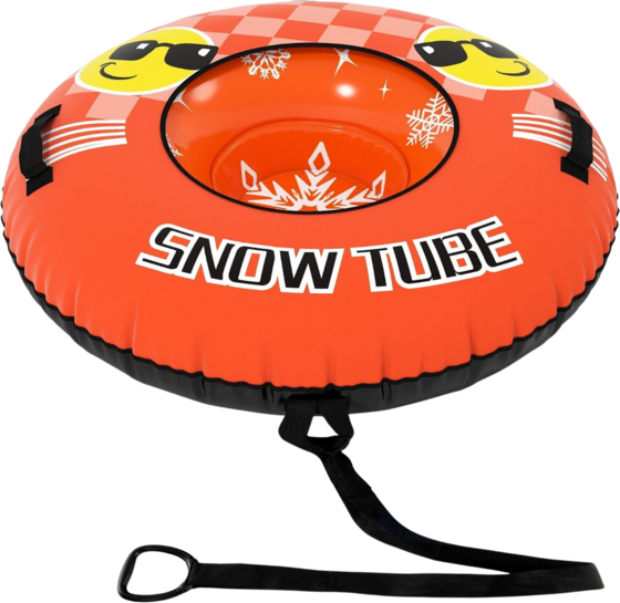 NORTHIX Inflatable Snow Tube With Handles Tow Rope, Orange på