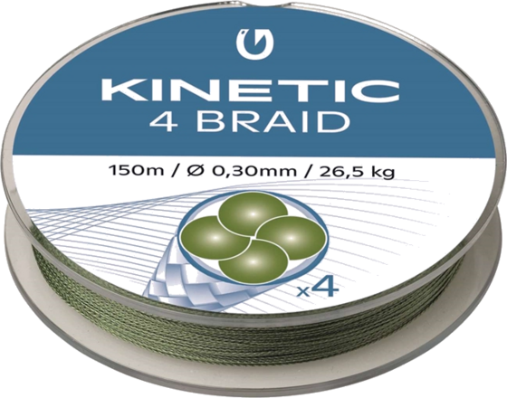KINETIC Kinetic 4 Braid 150m 0,30mm/26,5kg Dusty Green på