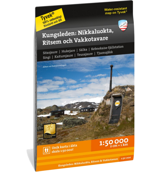 CALAZO Kungsleden: Nikkaluokta, Ritsem Vakkotavare 1:50 000 på