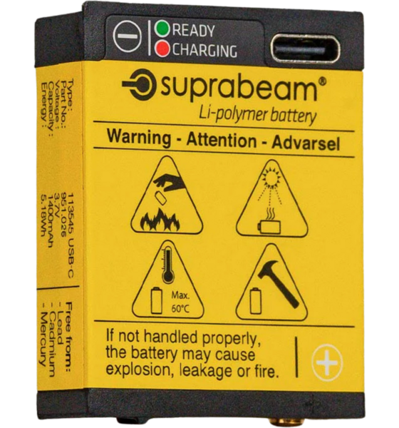 SUPRABEAM Li-po Batteri 1400mah Usb-c på