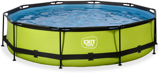 EXIT Lime Pool Ø360x76cm Med Filterpump - Grön på