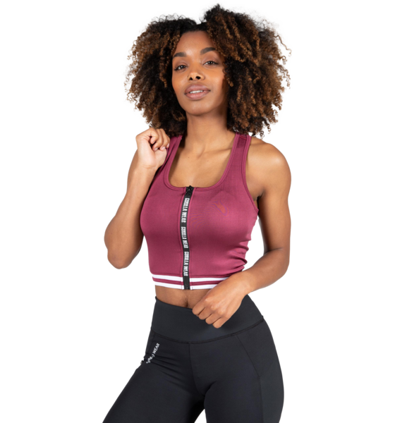 GORILLA WEAR Mesa Zip Front Crop Top på