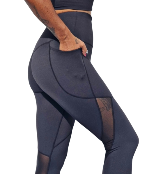 SHE DID Mesh Tights Svarta på