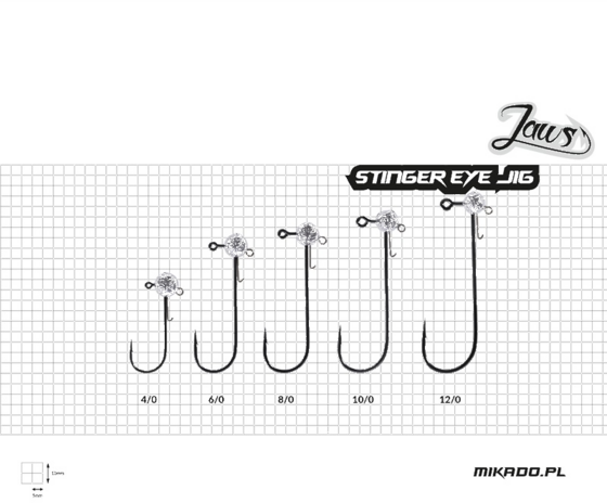 MIKADO Mikado Jig Head - Jaws Stinger Eye - 10g - 12/0 - 2pcs på