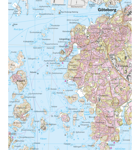 CALAZO Norra Göteborg 1:50.000 på