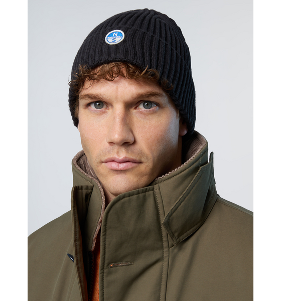 NORTH SAILS North Sails Beanie Wide-rib Knit With Logo Patch på