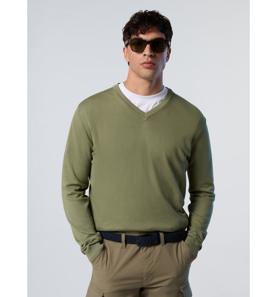 NORTH SAILS North Sails Sweater V-neck With Logo Label på