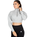 GORILLA WEAR Ocala Cropped Half-zip Sweatshirt på