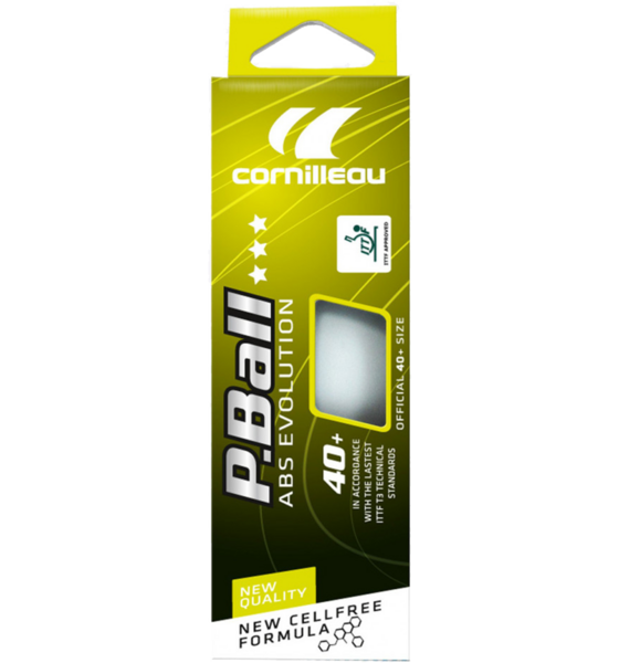 CORNILLEAU P-ball Abs Evo 3-star Ittf 3-pack på