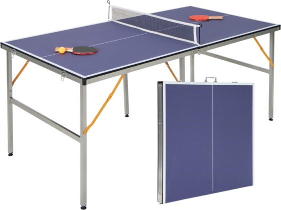 NORTHIX Portable Table Tennis Table Set With Net 2 Rackets 3 Balls Mini Table Tennis Table på
