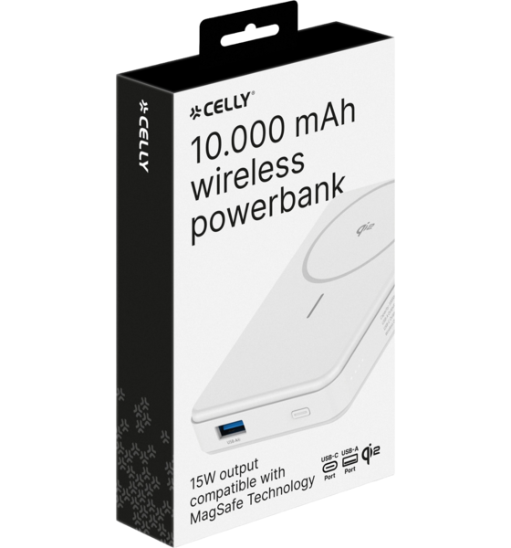 CELLY Powerbank 10.000 Mah 15w Qi2 på