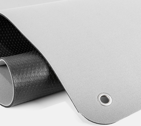 GYMSTICK Pro Yoga Mat With Hanging Rings - Grey/black på
