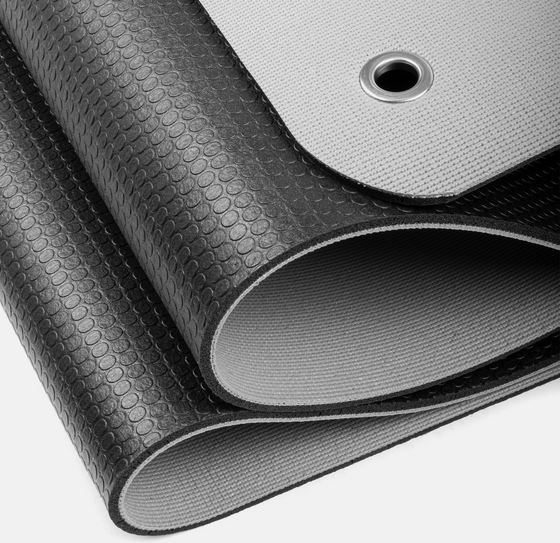 GYMSTICK Pro Yoga Mat With Hanging Rings - Grey/black på