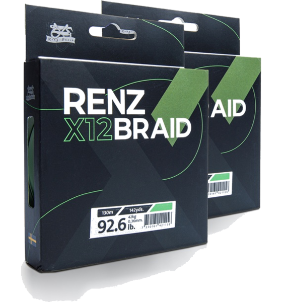 RENZ-STEIN Renz-stein Renz Braid X12 Fluo Green 130m 0,30mm 35kg på