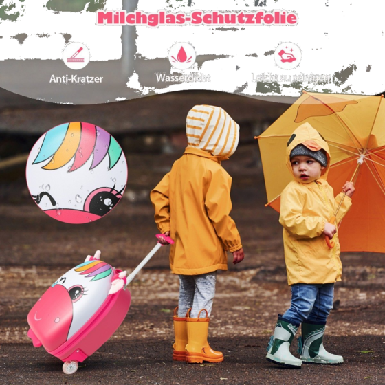 NORTHIX Rolling Suitcase Hard Shell Hand Luggage For Children 33 X 22 X 45 Cm Pink på
