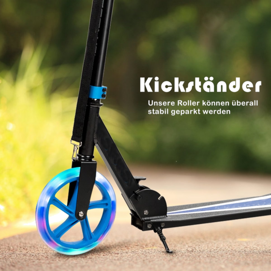 NORTHIX Scooter Foldable Kick Scooter Height Adjustable 100 Kg Load Capacity Kick Scooter With 2 Led Wheels på
