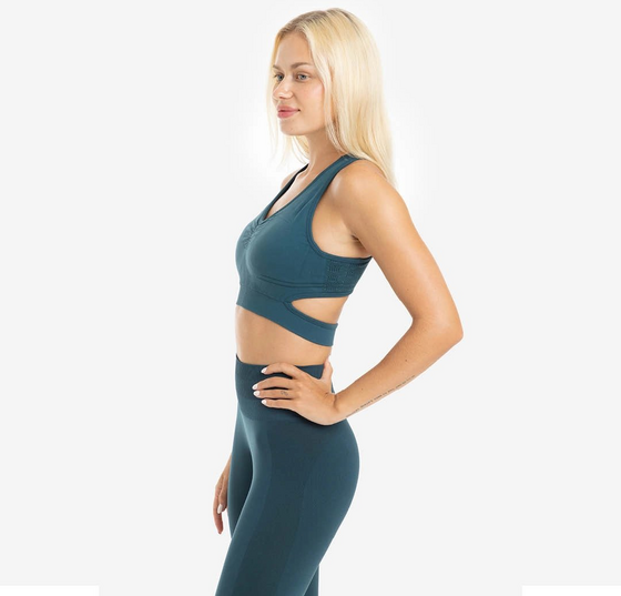 PICSIL SPORT Seamless V-neck Tank Sports Bra på