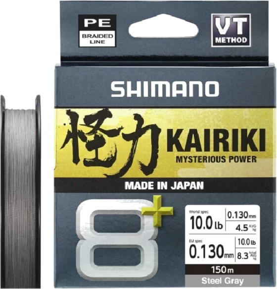 SHIMANO Shimano Line Kairiki 8+ 150m 0.13mm 8.3kg Grey på