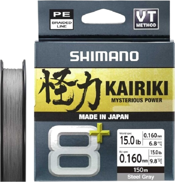 SHIMANO Shimano Line Kairiki 8+ 150m 0.16mm 9.8kg Grey på